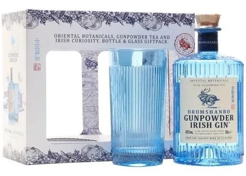 Gunpowder Drumshanbo + sklo long Gin 43%0.70l