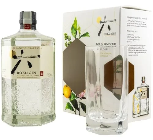 Suntory ROKU Gin se skleničkou 43%0.70l