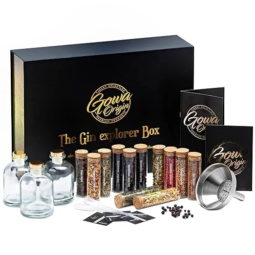 GOWA ORIGIN® Premium Gin Building Kit&Gin Set + 140-Page Gin Bible [E-Book] | The #1 Gin Gift Set! Gin Make Yourself Set