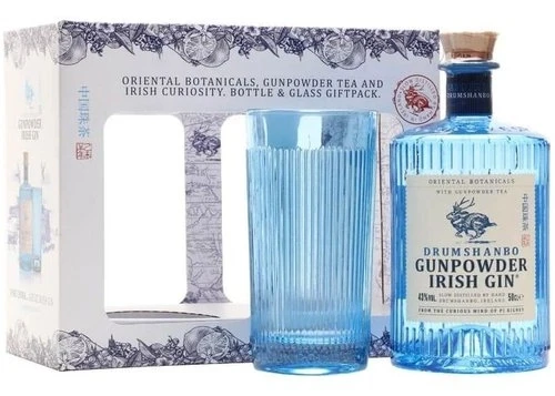 Gunpowder Drumshanbo + sklo long Gin 43%0.70l